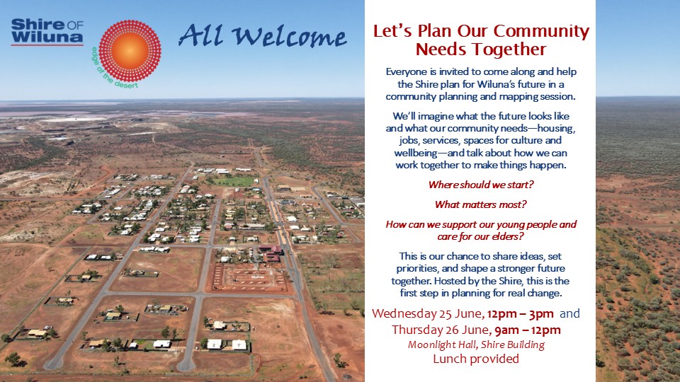 Community Invited to Consultation on Wiluna Futures
