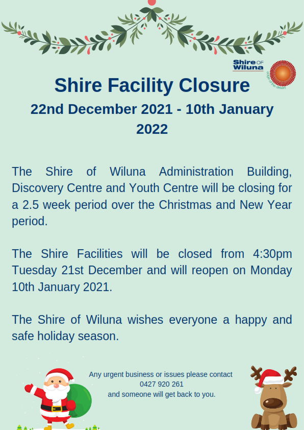 Christmas and New Year Closure